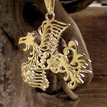 Japanese Phoenix Pendant Gold